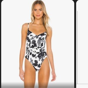 We Wore What cowhide one piece swim